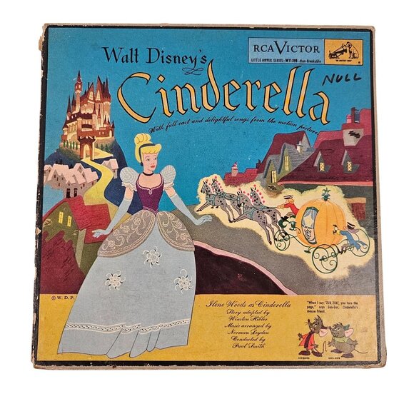 Walt Disneys Cinderella Vinyl Record Set RCA Victor Storybook With Album - Picture 2 of 12
